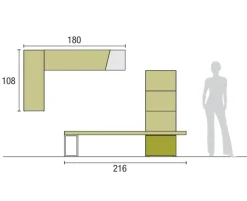 Mobile soggiorno modello Atlante skt17 di Tomasella scontato -30%