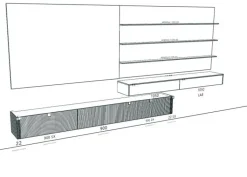 Mobile soggiorno modello Outlet living binova roma di Binova a PREZZI OUTLET