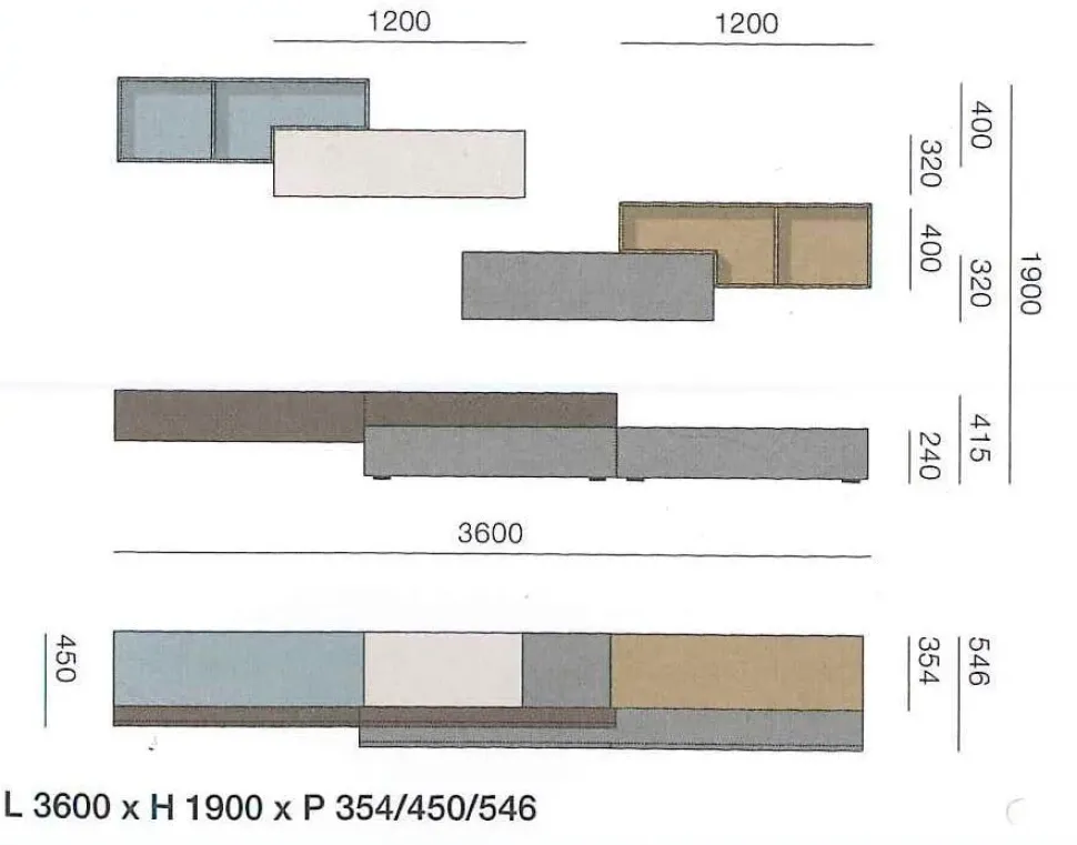 Mobile soggiorno modello Lampo di Sangiacomo scontato -25%