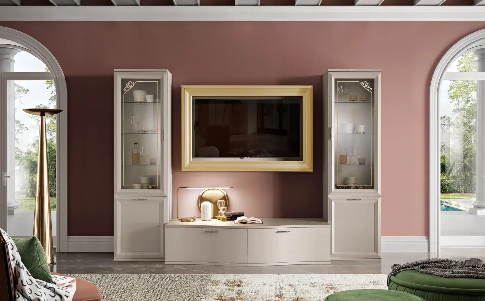 Mobile soggiorno modello Jazz luxury composizione 139 di Gierre mobili a PREZZI OUTLET