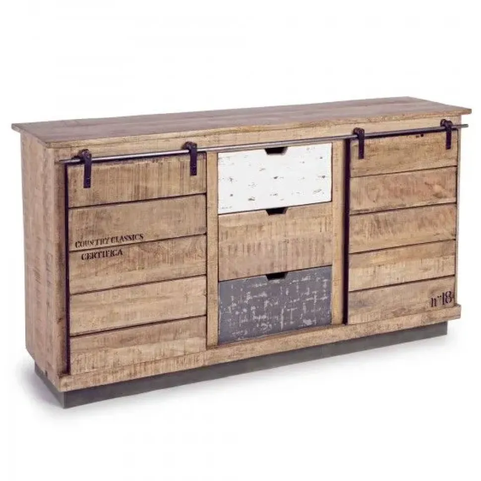 Mobile soggiorno modello Tudor di Outlet etnico a prezzo Outlet