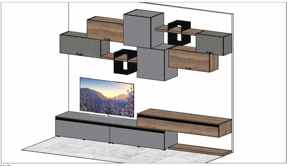 Mobile soggiorno modello Soggiorno mito 5.0 di Imab group a PREZZI OUTLET