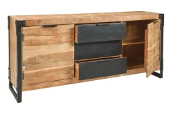 Mobile soggiorno modello Madia industriale iron 2 ante 3 cassetti di Outlet etnico a PREZZI OUTLET