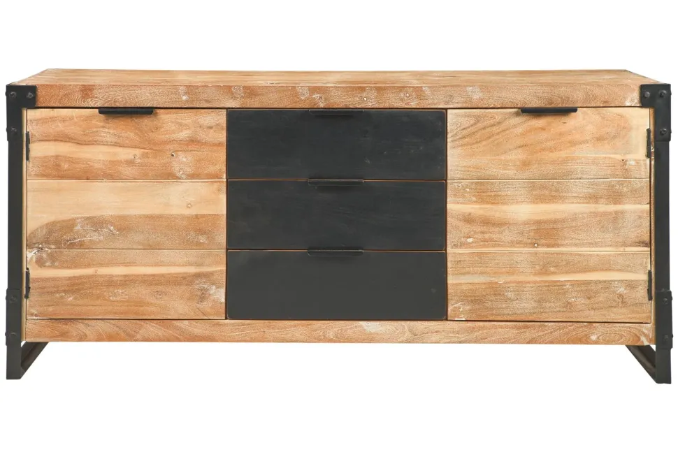 Mobile soggiorno modello Madia industriale iron 2 ante 3 cassetti di Outlet etnico a PREZZI OUTLET