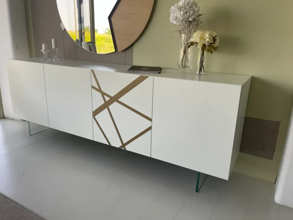 Mobile soggiorno modello Bassorilievo 35 bronzo graffiato di Voltan a PREZZI OUTLET