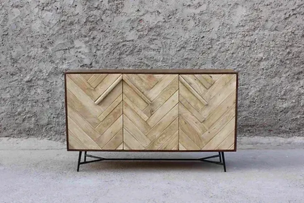 Mobile soggiorno modello Credenza rennes natural 3a di Outlet etnico a PREZZI OUTLET