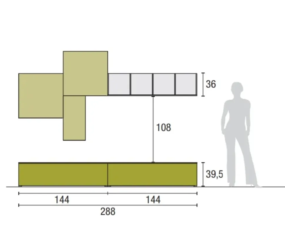 Mobile soggiorno modello Atlante skt12 di Tomasella scontato -30%