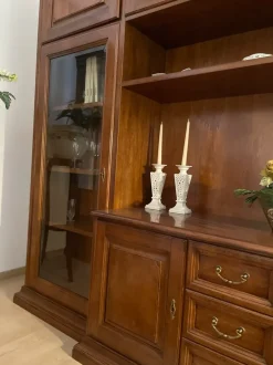 Mobile soggiorno modello Parete attrezzata classica edera  di Artigianale scontato -53%