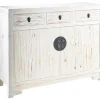 Mobile soggiorno modello  credenza china in legno  3 cassetti 2 sportelli  white decape' di Outlet etnico a PREZZI OUTLET