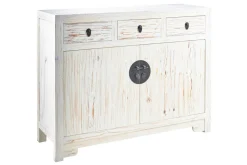 Mobile soggiorno modello credenza china in legno 3 cassetti 2 sportelli white decape' di Outlet etnico a PREZZI OUTLET
