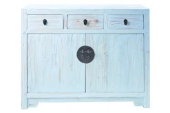 Mobile soggiorno modello credenza china in legno 3 cassetti 2 sportelli white decape' di Outlet etnico a PREZZI OUTLET