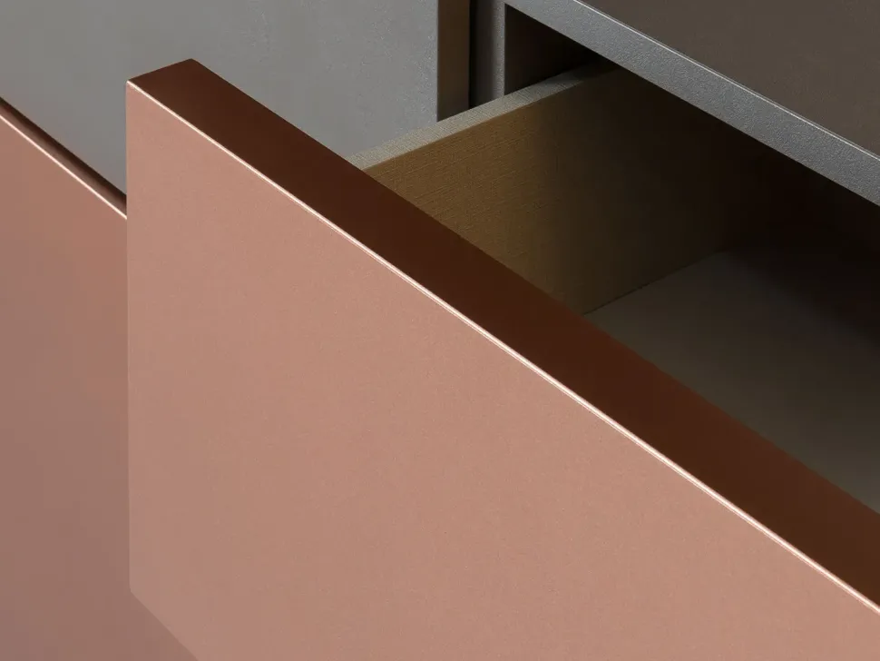 Mobile soggiorno modello Credenza fly deco e mensole cube outlet di Diotti.com scontato -45%