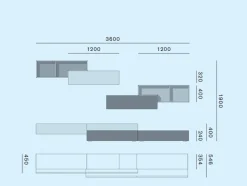 Mobile soggiorno modello L5c20 di Sangiacomo a PREZZI OUTLET