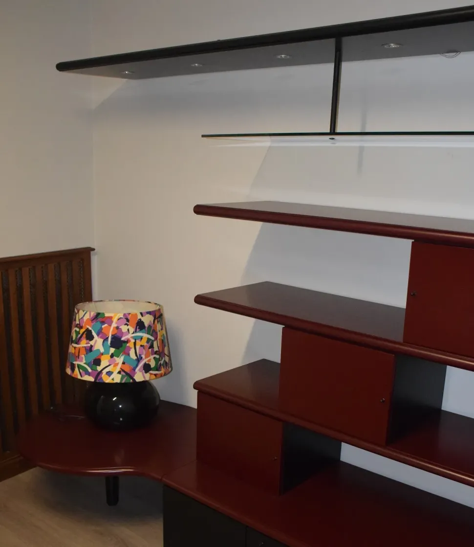 Mobile soggiorno modello Lorenzetti bordeaux di Sangiacomo a PREZZI OUTLET