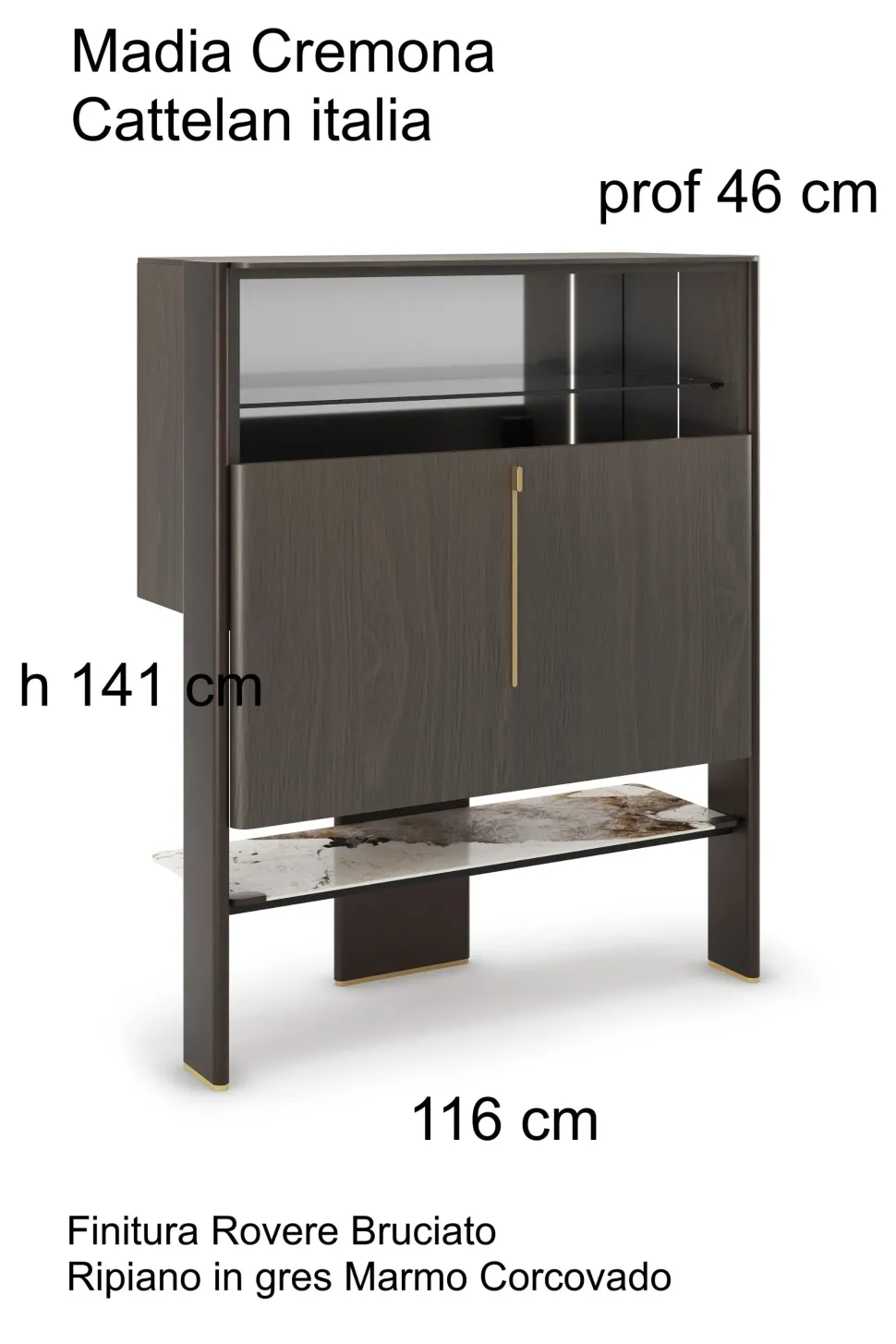 Mobile soggiorno modello Cremona di Cattelan italia in Offerta Outlet