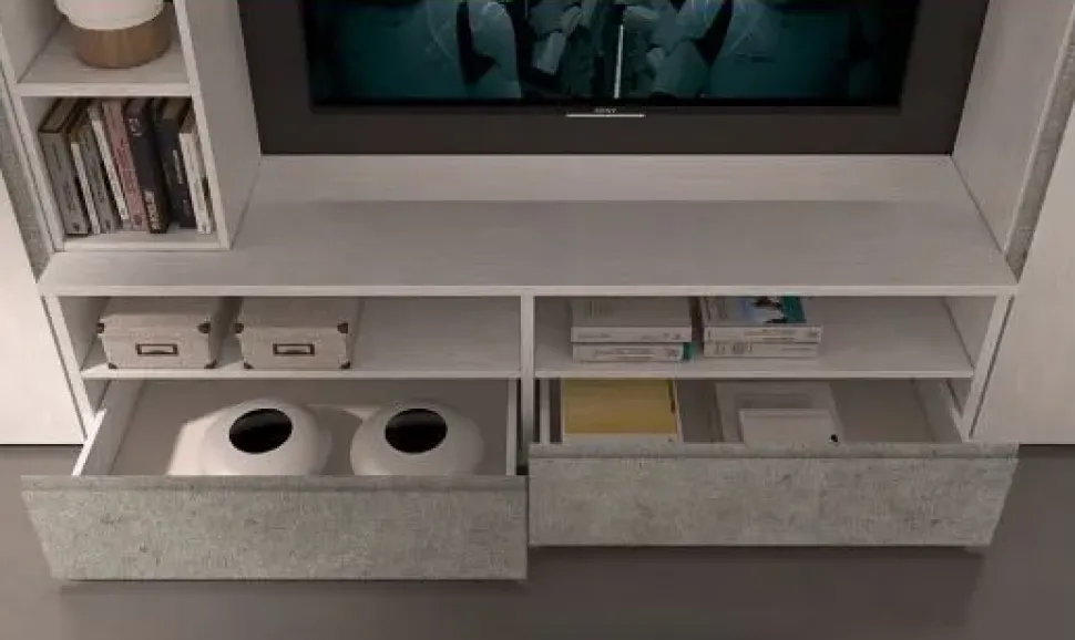 Mobile soggiorno modello Silver comp. 4 di Collezione esclusiva scontato -46%