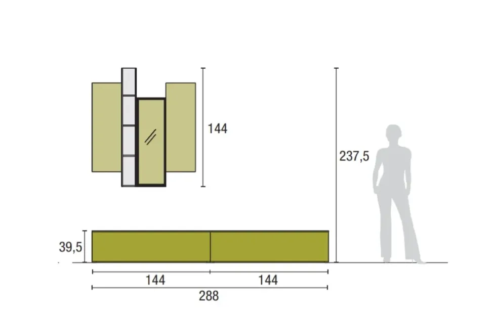 Mobile soggiorno modello Atlante skt19 di Tomasella scontato -30%