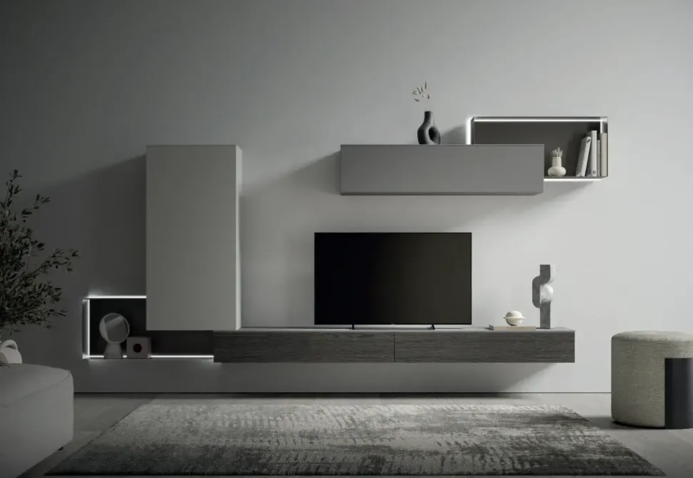 Mobile soggiorno modello Composizione soggiorno linea 032 di Santalucia a PREZZI OUTLET