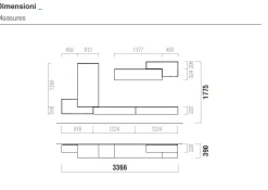 Mobile soggiorno modello Composizione soggiorno linea 032 di Santalucia a PREZZI OUTLET