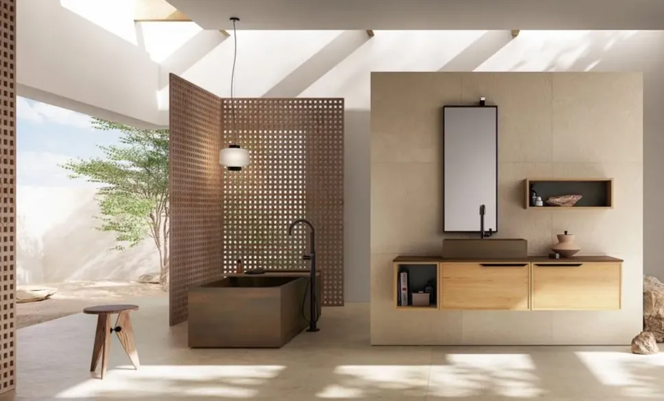 Mobili arredo bagno sospesi Compab Tabula tb10, eleganti e convenienti.