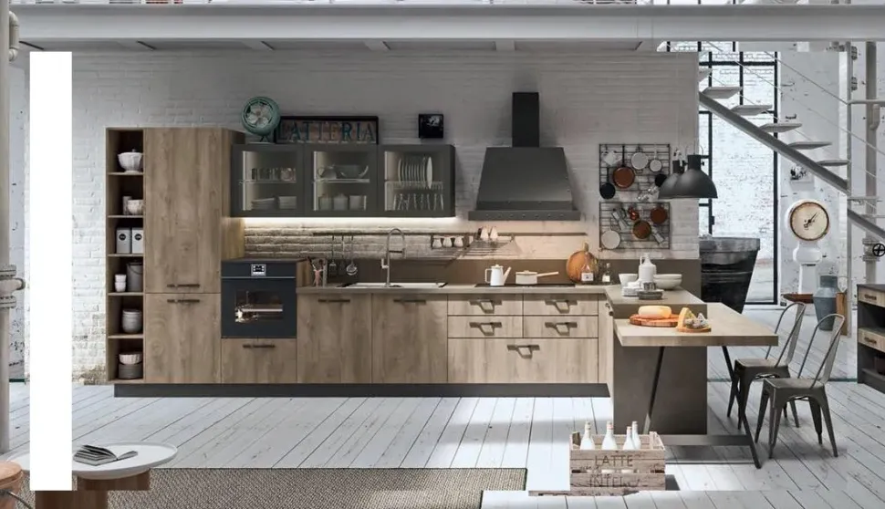 OFFERTA cucina con penisola e bancone CUCINE STORE (Misura 455x300cm)