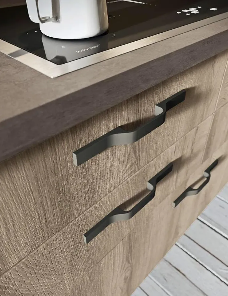 OFFERTA cucina con penisola e bancone CUCINE STORE (Misura 455x300cm)