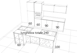 OFFERTA cucina mod VINTAGE di CUCINE STORE (misura 300cm)