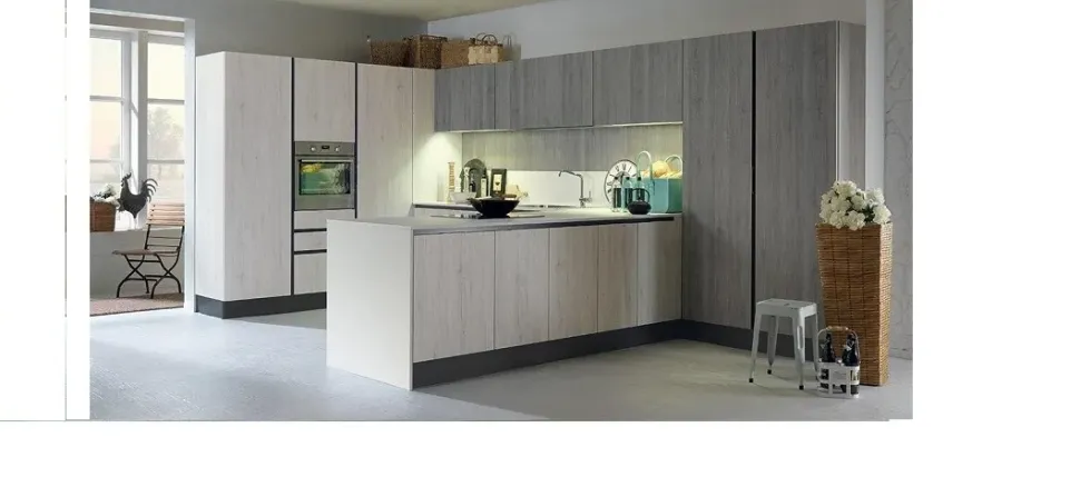 OFFERTA cucina mod VINTAGE di CUCINE STORE CON PENISOLA (250X430cm)