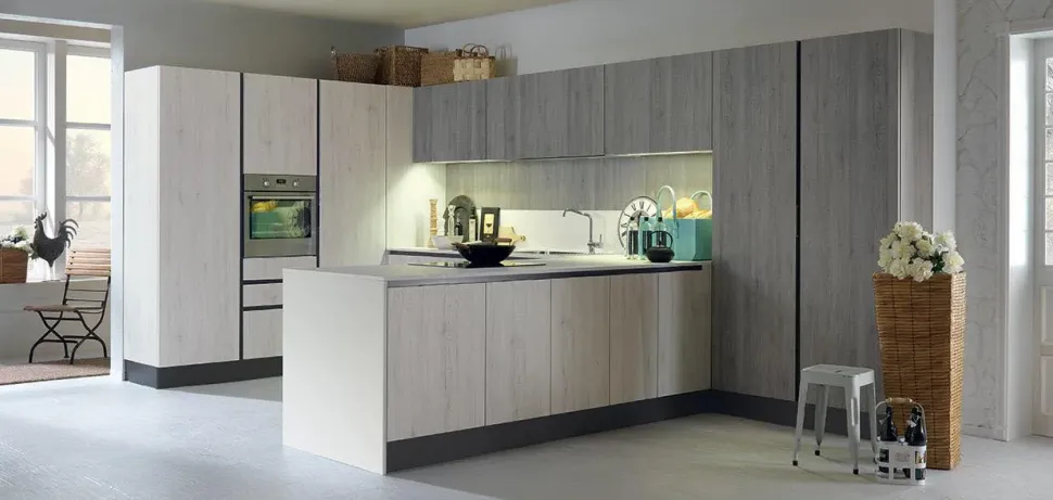 OFFERTA cucina mod VINTAGE di CUCINE STORE CON PENISOLA (250X430cm)