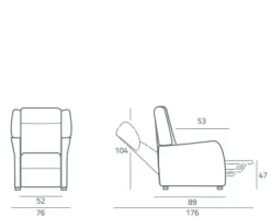 Offerta Outlet: Poltrona Relax Heaven Mottes Selection con Movimento Relax.
