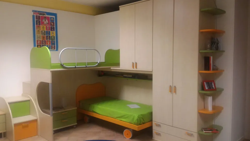 OFFERTA SCONTO 55% CAMERETTA COLOMBINI MOD. GOLF CON LETTO SOPPALCO