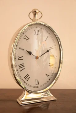 Oggettistica Artigianale Orologio da tavolo in acciaio lucido  in OFFERTA OUTLET