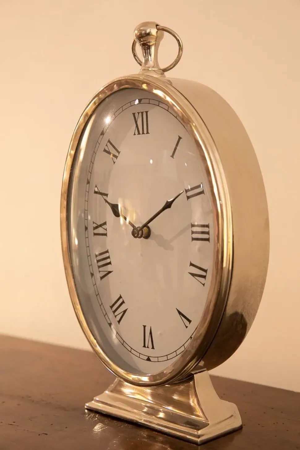 Oggettistica Artigianale Orologio da tavolo in acciaio lucido in OFFERTA OUTLET