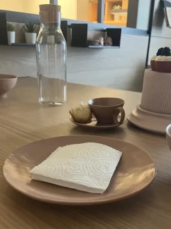 Oggettistica Artigianale Set 4 piattini rosa in OFFERTA OUTLET!