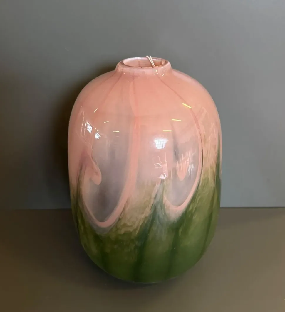 Oggettistica Artigianale Vaso sfumato in vetro grande in OFFERTA OUTLET!