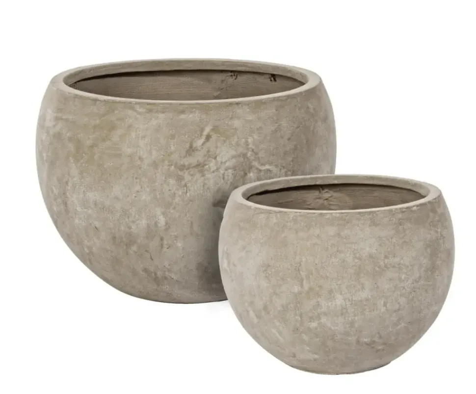 Oggettistica design modello Set 2 vasi cement sfera sabbia di Bizzotto scontata