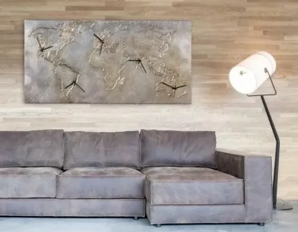 Oggettistica Orologio silver world Pintdecor a prezzo ribassato