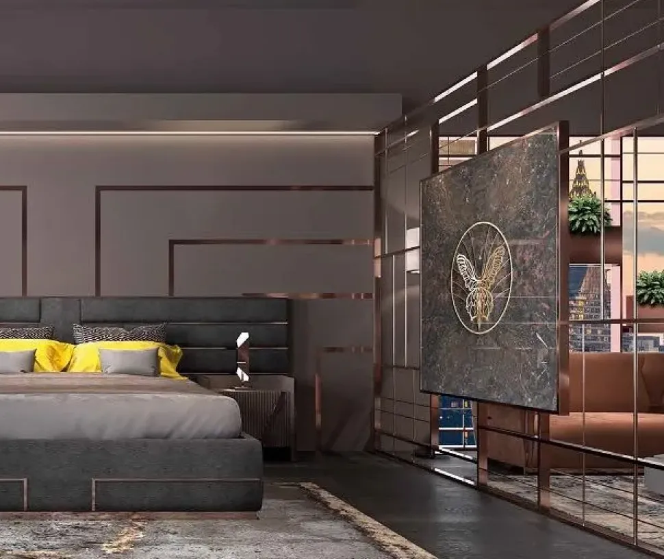 Oggettistica Separe in inox piu quadro in resina e specchio Md work a prezzo scontato