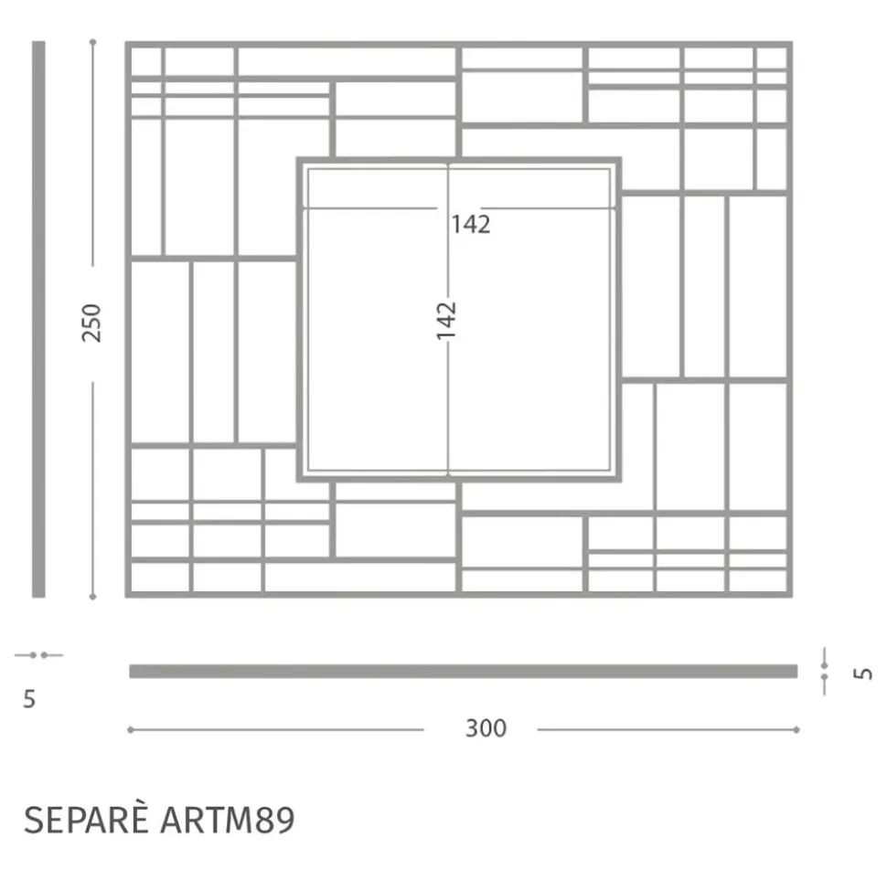 Oggettistica Separe in inox piu quadro in resina e specchio Md work a prezzo scontato