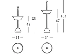 Oggettistica Servofumo zanotta Zanotta in laccato lucido in Offerta Outlet