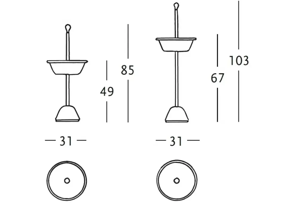 Oggettistica Servofumo zanotta Zanotta in laccato lucido in Offerta Outlet