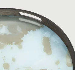 Oggettistica Vassoio in vetro e legno ethnicraft di Artigianale in offerta