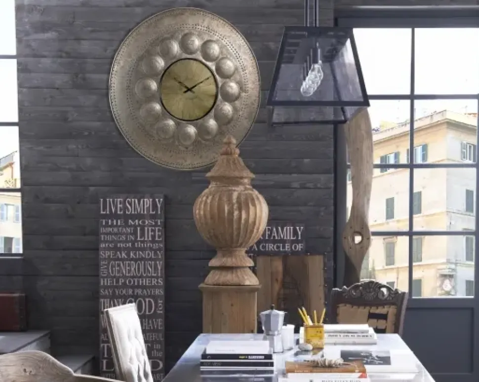 Orologio da muro in metallo Dialma Brown cod.DB001031