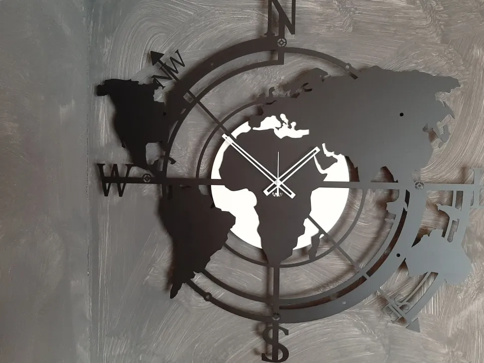 Orologio planisfero grande Artigianale in stile moderno a prezzo ribassato