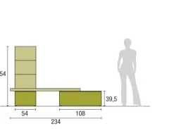 Parete attrezzata Atlante SKT6 Tomasella scontata del 30%