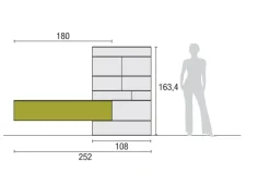 Parete attrezzata Atlante SKT7 Tomasella scontata del 30%