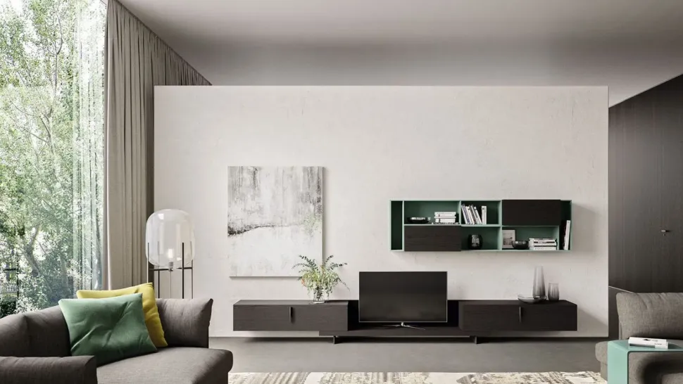 Parete attrezzata Collection day Orme in stile moderno a prezzo scontato