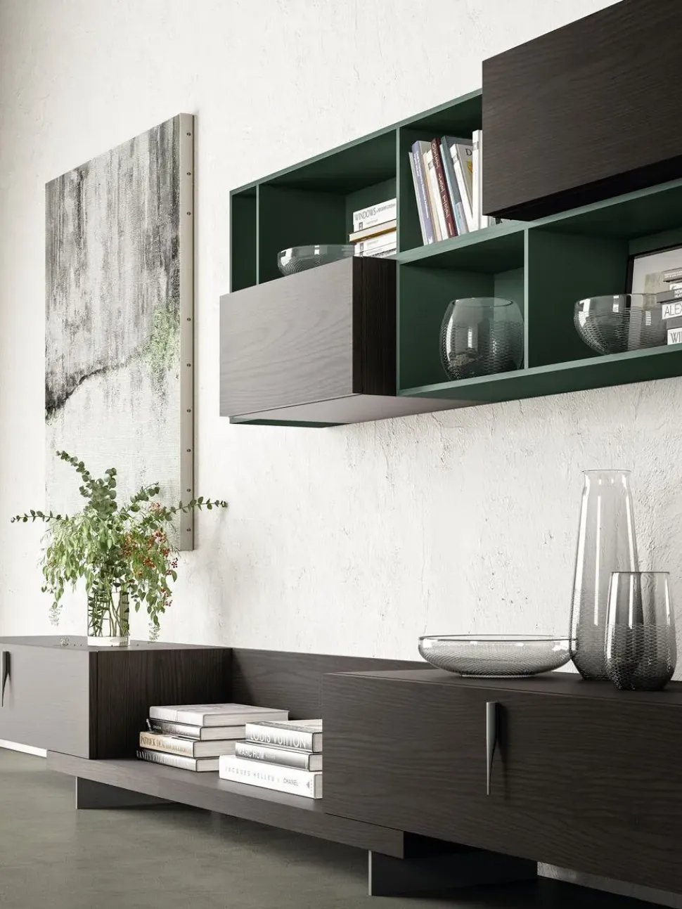 Parete attrezzata Collection day Orme in stile moderno a prezzo scontato