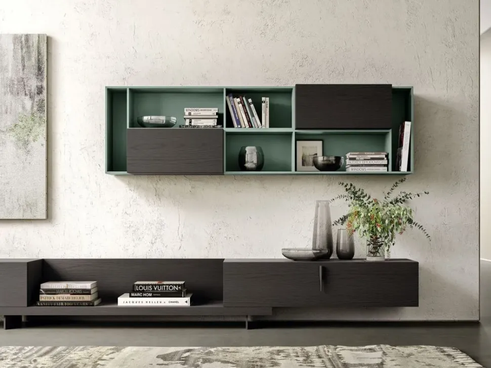 Parete attrezzata Collection day Orme in stile moderno a prezzo scontato