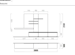 Parete attrezzata Composizione soggiorno lara 0019 di Santalucia scontata del 33%
